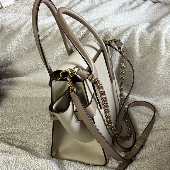Michael Kors Beige Leather Handbag - Picture 2 of 8